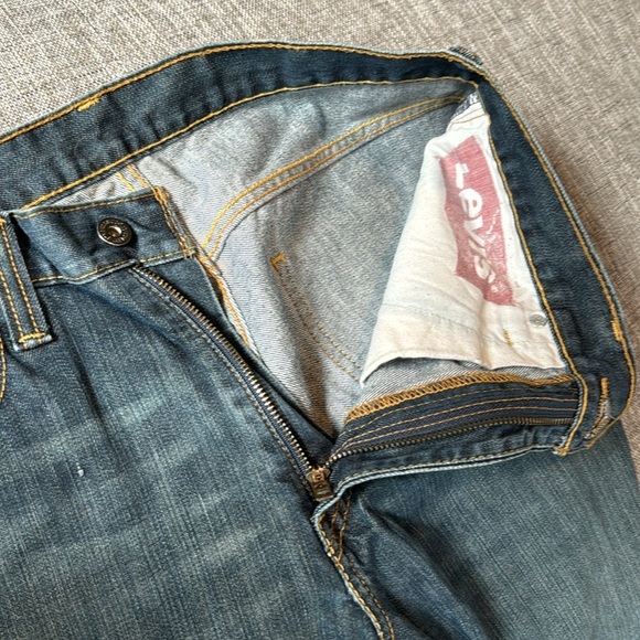 Levis 521 Slim tapered Blue Denim  Zip Fly - Picture 7 of 10